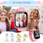 4G GPS Reloj Inteligente Niños, Smartwatch para Niños Niñas con Llamadas, SOS, Modo Clase, WIFI, Videollamada, Chat, Juegos,