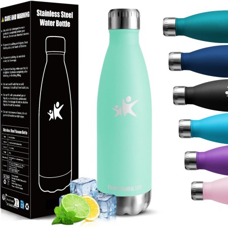 HoneyHolly Botella Termica - 500ML - Botella agua Acero Inoxidable, Termo con pared Doble Aislamient, de Fugas, Cantimplora