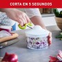 Tefal 5 Segundos - Picadora Manual 500 ml | 2 Cuchillas Independientes, Picado Grueso, Medio y Fino, Base Antideslizante, Sin