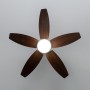 Cecotec Ventilador de Techo con Luz EnergySilence Aero 4200 GoldDarkWood. 53W, Diámetro 42”, Luz LED de 15W en 3 Tonos, Mando a