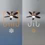 Cecotec Ventilador de Techo con Luz EnergySilence Aero 4200 GoldDarkWood. 53W, Diámetro 42”, Luz LED de 15W en 3 Tonos, Mando a