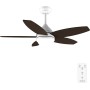 Cecotec Ventilador de Techo con Luz EnergySilence Aero 4200 GoldDarkWood. 53W, Diámetro 42”, Luz LED de 15W en 3 Tonos, Mando a