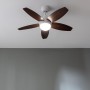Cecotec Ventilador de Techo con Luz EnergySilence Aero 4200 GoldDarkWood. 53W, Diámetro 42”, Luz LED de 15W en 3 Tonos, Mando a