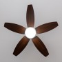 Cecotec Ventilador de Techo con Luz EnergySilence Aero 4200 GoldDarkWood. 53W, Diámetro 42”, Luz LED de 15W en 3 Tonos, Mando a