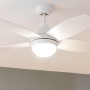 Cecotec Ventilador de Techo con Luz EnergySilence Aero 4200 GoldDarkWood. 53W, Diámetro 42”, Luz LED de 15W en 3 Tonos, Mando a
