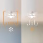 Cecotec Ventilador de Techo con Luz EnergySilence Aero 4200 GoldDarkWood. 53W, Diámetro 42”, Luz LED de 15W en 3 Tonos, Mando a