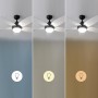 Cecotec Ventilador de Techo con Luz EnergySilence Aero 4200 GoldDarkWood. 53W, Diámetro 42”, Luz LED de 15W en 3 Tonos, Mando a