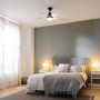 Cecotec Ventilador de Techo con Luz EnergySilence Aero 4200 GoldDarkWood. 53W, Diámetro 42”, Luz LED de 15W en 3 Tonos, Mando a