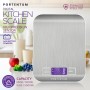 PORTENTUM - Peso de Cocina con Pantalla LCD, Acero Inoxidable, Balanza cocina precisa de 1 gramo a 5 kg/11 lbs