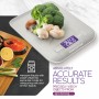 PORTENTUM - Peso de Cocina con Pantalla LCD, Acero Inoxidable, Balanza cocina precisa de 1 gramo a 5 kg/11 lbs
