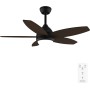 Cecotec Ventilador de Techo con Luz EnergySilence Aero 4200 LightWood. 53W, Diámetro 42”, Luz LED de 15W en 3 Tonos, Mando a