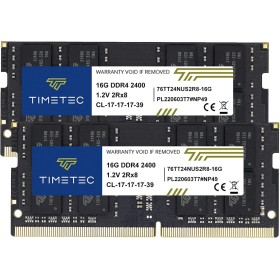 Timetec 32GB Kit (2x16GB) DDR4 2400MHz PC4-19200 Non-ECC Unbuffered 1.2V CL17 2Rx8 Dual Rank 260 Pin SODIMM Laptop Notebook PC