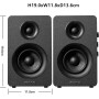 Sanyun SW208 Altavoces de estantería activos Bluetooth 5.0 de 3 "- Unidad de altavoz de fibra de carbono de 60W - DAC integrado
