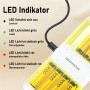 8 Unidades de Pilas AA de Recargables Litio, Pilas de Alta Capacidad de 3000mWh, Pilas AA de Litio de 1,5 V y Cargador de Pilas