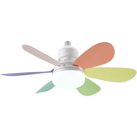beper P206VEN610 Ventilador de Techo, 40W, Iluminación y Ventilación con Diseño Intercambiable, 2 Juegos de Aspas, 3