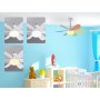 beper P206VEN610 Ventilador de Techo, 40W, Iluminación y Ventilación con Diseño Intercambiable, 2 Juegos de Aspas, 3