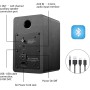 Sanyun SW208 Altavoces de estantería activos Bluetooth 5.0 de 3 "- Unidad de altavoz de fibra de carbono de 60W - DAC integrado