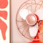 Cecotec Ventilador de Sobremesa EnergySilence 400 RetroDesk Beige. 25W de Potencia, 8 Pulgadas, 4 Aspas aerodinámicas, Diseño