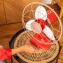 Cecotec Ventilador de Sobremesa EnergySilence 400 RetroDesk Beige. 25W de Potencia, 8 Pulgadas, 4 Aspas aerodinámicas, Diseño