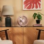 Cecotec Ventilador de Sobremesa EnergySilence 400 RetroDesk Beige. 25W de Potencia, 8 Pulgadas, 4 Aspas aerodinámicas, Diseño