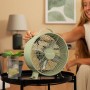 Cecotec Ventilador de Sobremesa EnergySilence 400 RetroDesk Beige. 25W de Potencia, 8 Pulgadas, 4 Aspas aerodinámicas, Diseño