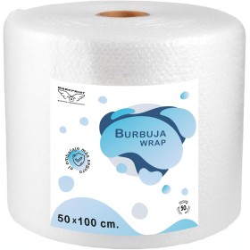 MARCPRINT Rollo Burbujas Embalaje 50 cm Ancho x 100 m Longitud - Papel Burbujas Embalaje Perfecto para Mudanza, Envíos -