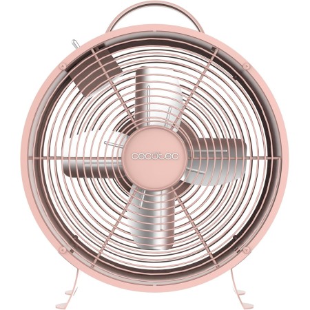 Cecotec Ventilador de Sobremesa EnergySilence 1000 RetroDeskWood, 20W de potencia, 10 Pulgadas, 3 Aspas aerodinámicas, 3