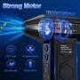 Soplador de Polvo Eléctrico,Potente 4 Velocidades 180000 RPM,2025 Aire Comprimido Limpieza PC con Luz Auxiliar LED