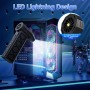 Soplador de Polvo Eléctrico,Potente 4 Velocidades 180000 RPM,2025 Aire Comprimido Limpieza PC con Luz Auxiliar LED