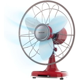 Cecotec Ventilador de Sobremesa EnergySilence 1090 RetroDesk Design. 40W de potencia, 12 Pulgadas, Diseño único y elegante, 3