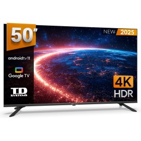 TD Systems - Smart TV 50 Pulgadas 4K HDR10 sin Marcos, Android 11, Google Assistant, Control por Voz, televisión TDT 2025.