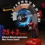 Taladro Percutor a Bateria, 21V Sin Escobillas Taladro Atornillador Batería con 2 Baterías, 60Nm Brushless Drill, 25+3 Ajuste de