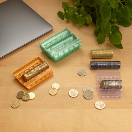 Blister Monedas. Pack 160 y Pack de 100 Unidades por Moneda, Contador de Monedas, Clasificador de Monedas, Organizador de