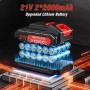 Taladro Percutor a Bateria, 21V Sin Escobillas Taladro Atornillador Batería con 2 Baterías, 60Nm Brushless Drill, 25+3 Ajuste de