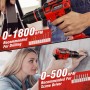 Taladro Percutor a Bateria, 21V Sin Escobillas Taladro Atornillador Batería con 2 Baterías, 60Nm Brushless Drill, 25+3 Ajuste de