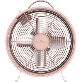 Cecotec Ventilador de Sobremesa EnergySilence 400 RetroDesk Pink. 25W de Potencia, 8 Pulgadas, 4 Aspas aerodinámicas, Diseño
