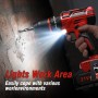 Taladro Percutor a Bateria, 21V Sin Escobillas Taladro Atornillador Batería con 2 Baterías, 60Nm Brushless Drill, 25+3 Ajuste de