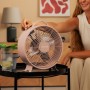 Cecotec Ventilador de Sobremesa EnergySilence 400 RetroDesk Pink. 25W de Potencia, 8 Pulgadas, 4 Aspas aerodinámicas, Diseño