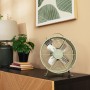 Cecotec Ventilador de Sobremesa EnergySilence 400 RetroDesk Pink. 25W de Potencia, 8 Pulgadas, 4 Aspas aerodinámicas, Diseño