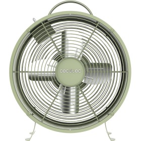 Cecotec Ventilador de Sobremesa EnergySilence 400 RetroDesk Green. 25W de Potencia, 8 Pulgadas, 4 Aspas aerodinámicas, Diseño