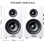 Sanyun SW208 Altavoces de estantería activos Bluetooth 5.0 de 3 "- Unidad de altavoz de fibra de carbono de 60W - DAC integrado