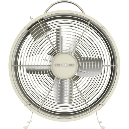 Cecotec Ventilador de Sobremesa EnergySilence 400 RetroDesk Green. 25W de Potencia, 8 Pulgadas, 4 Aspas aerodinámicas, Diseño