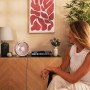 Cecotec Ventilador de Sobremesa EnergySilence 400 RetroDesk Green. 25W de Potencia, 8 Pulgadas, 4 Aspas aerodinámicas, Diseño