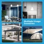 Aigostar- Luz LED Solar Exterior 70W, con Mando a Distancia y Caja de Almacenamiento de Energía, Cable de 11M, IP65 Impermeable,