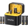 imuto 8 Piezas Pilas Recargables AA/AAA,Batería AA AAA 3000/1300 mWh 1.5V Litio Alta Capacidad más de 1600 ciclos con Carga