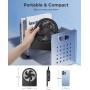 EasyAcc Ventilador Portátil USB Silencioso, Mini Ventiladores de Mesa con 3 Velocidades, 360 ° Rotación Vertical, Pequeño