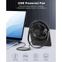 EasyAcc Ventilador Portátil USB Silencioso, Mini Ventiladores de Mesa con 3 Velocidades, 360 ° Rotación Vertical, Pequeño