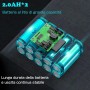 Taladro Atornillador Batería 21V, Atornillador Bateria 40 NM, con Destornillador Eléctrico de dos Secciones 2.0 AH, par 25 + 1,