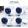 EasyAcc Ventilador Portátil USB Silencioso, Mini Ventiladores de Mesa con 3 Velocidades, 360 ° Rotación Vertical, Pequeño