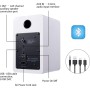 Sanyun SW208 Altavoces de estantería activos Bluetooth 5.0 de 3 "- Unidad de altavoz de fibra de carbono de 60W - DAC integrado